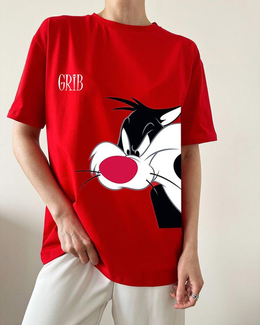 RED HALF SLEEVE T-SHIRT